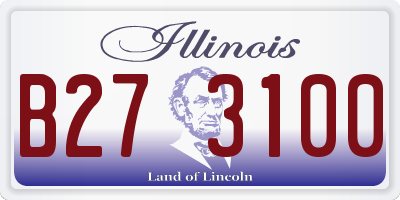 IL license plate B273100