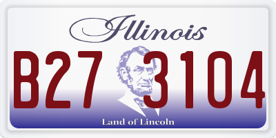 IL license plate B273104