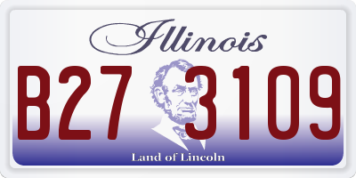 IL license plate B273109