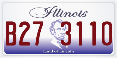 IL license plate B273110