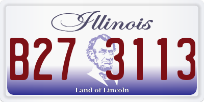 IL license plate B273113