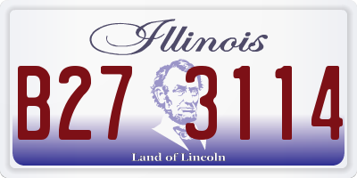 IL license plate B273114