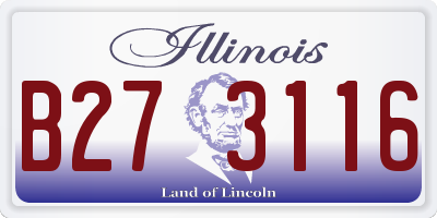 IL license plate B273116