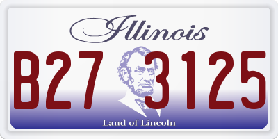 IL license plate B273125