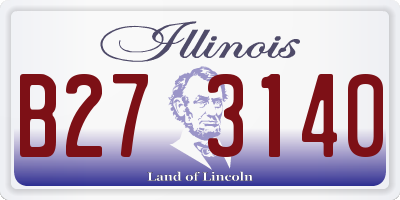 IL license plate B273140