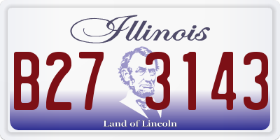 IL license plate B273143