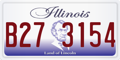 IL license plate B273154