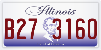 IL license plate B273160