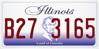IL license plate B273165