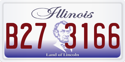 IL license plate B273166
