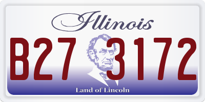 IL license plate B273172