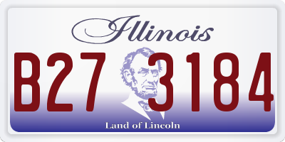 IL license plate B273184