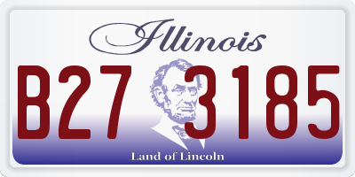 IL license plate B273185