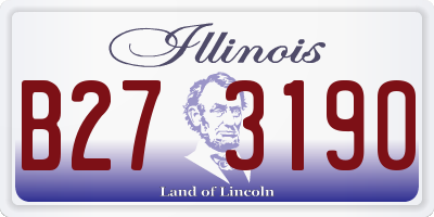 IL license plate B273190