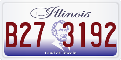 IL license plate B273192