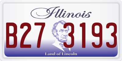 IL license plate B273193