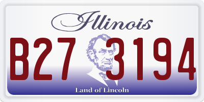 IL license plate B273194