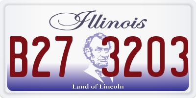 IL license plate B273203