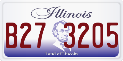 IL license plate B273205
