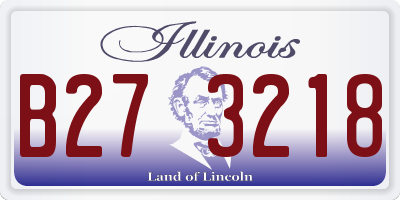 IL license plate B273218