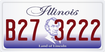 IL license plate B273222