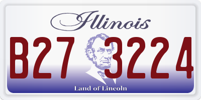 IL license plate B273224