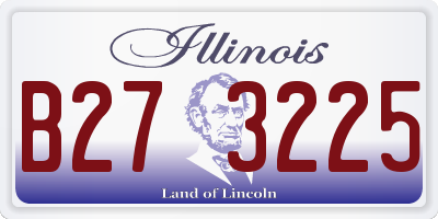 IL license plate B273225