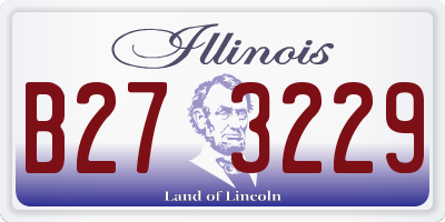 IL license plate B273229