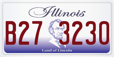 IL license plate B273230