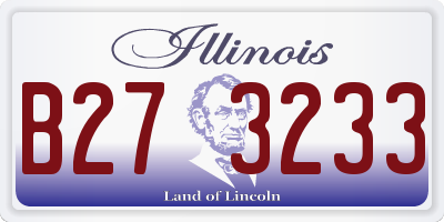 IL license plate B273233