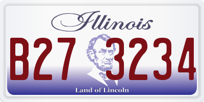 IL license plate B273234