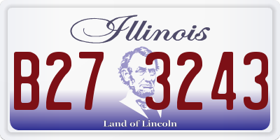IL license plate B273243