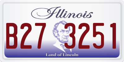 IL license plate B273251