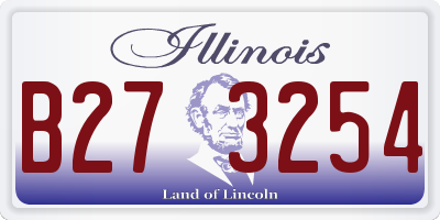 IL license plate B273254