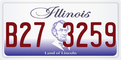 IL license plate B273259