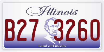 IL license plate B273260