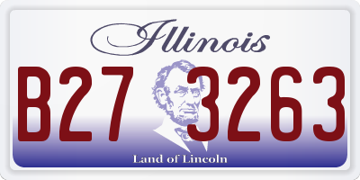 IL license plate B273263