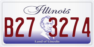 IL license plate B273274