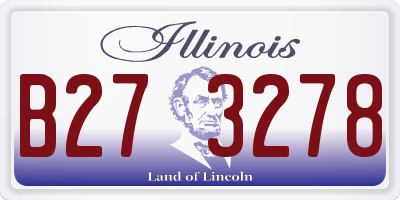 IL license plate B273278