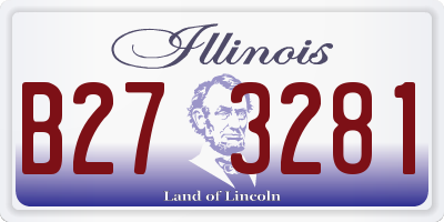 IL license plate B273281