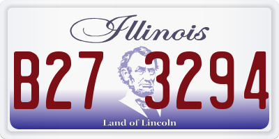 IL license plate B273294