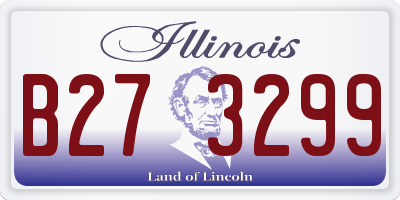 IL license plate B273299