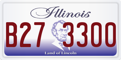 IL license plate B273300
