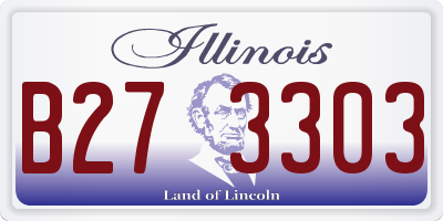 IL license plate B273303