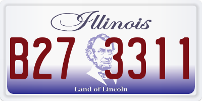 IL license plate B273311