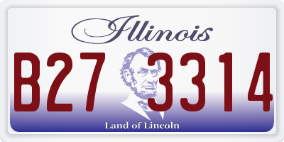 IL license plate B273314