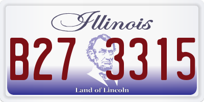 IL license plate B273315