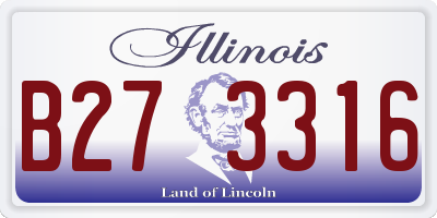 IL license plate B273316