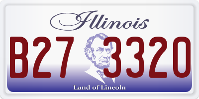 IL license plate B273320