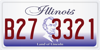 IL license plate B273321